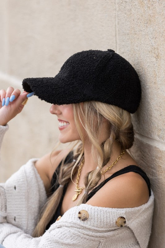 Teddy Bear Knit Ball Cap