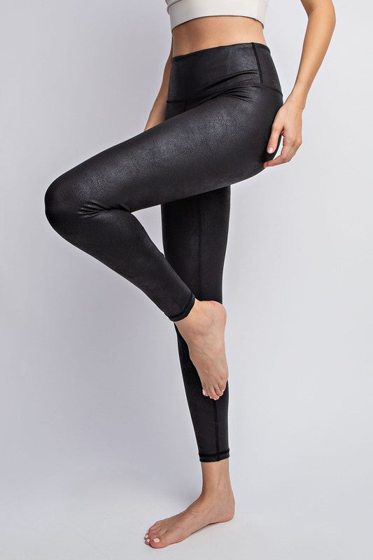 Always Around PU Chintz Leggings