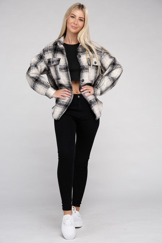Cozy Me Up Plaid Flannel Shacket