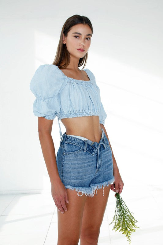 I'm Worth It Ribbon Open Shorts