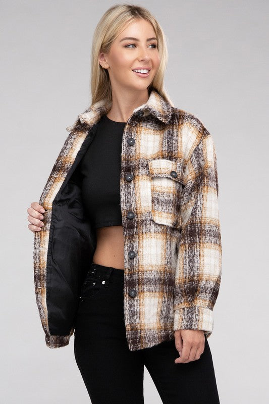 Cozy Me Up Plaid Flannel Shacket