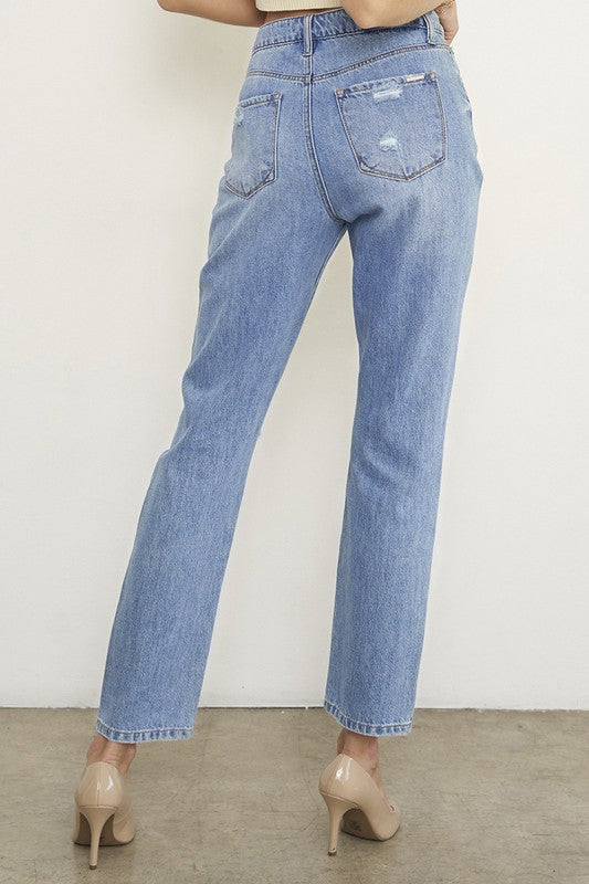 NEW! Lily High Rise Distressed Girlfriend Jeans