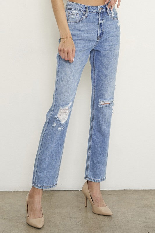 NEW! Lily High Rise Distressed Girlfriend Jeans
