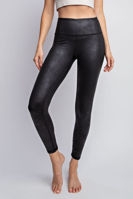 Always Around PU Chintz Leggings