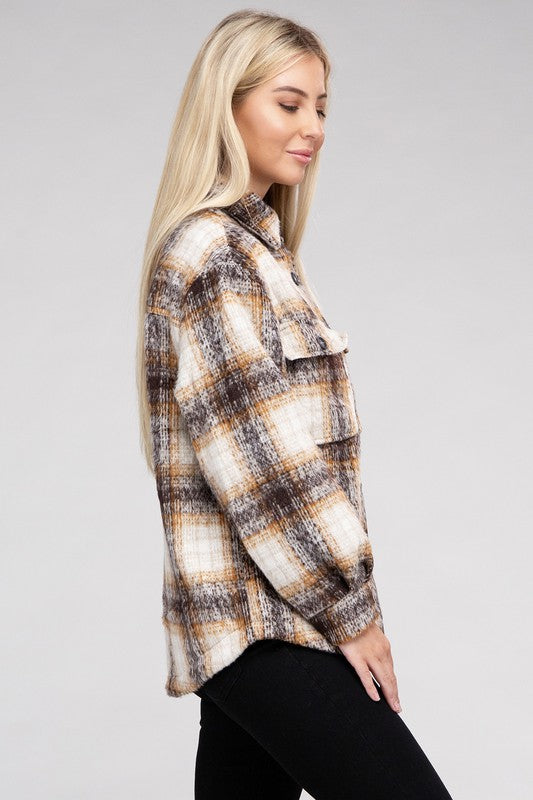 Cozy Me Up Plaid Flannel Shacket