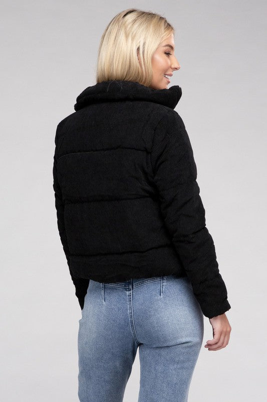 Cover your Tracks Corduroy Puffer