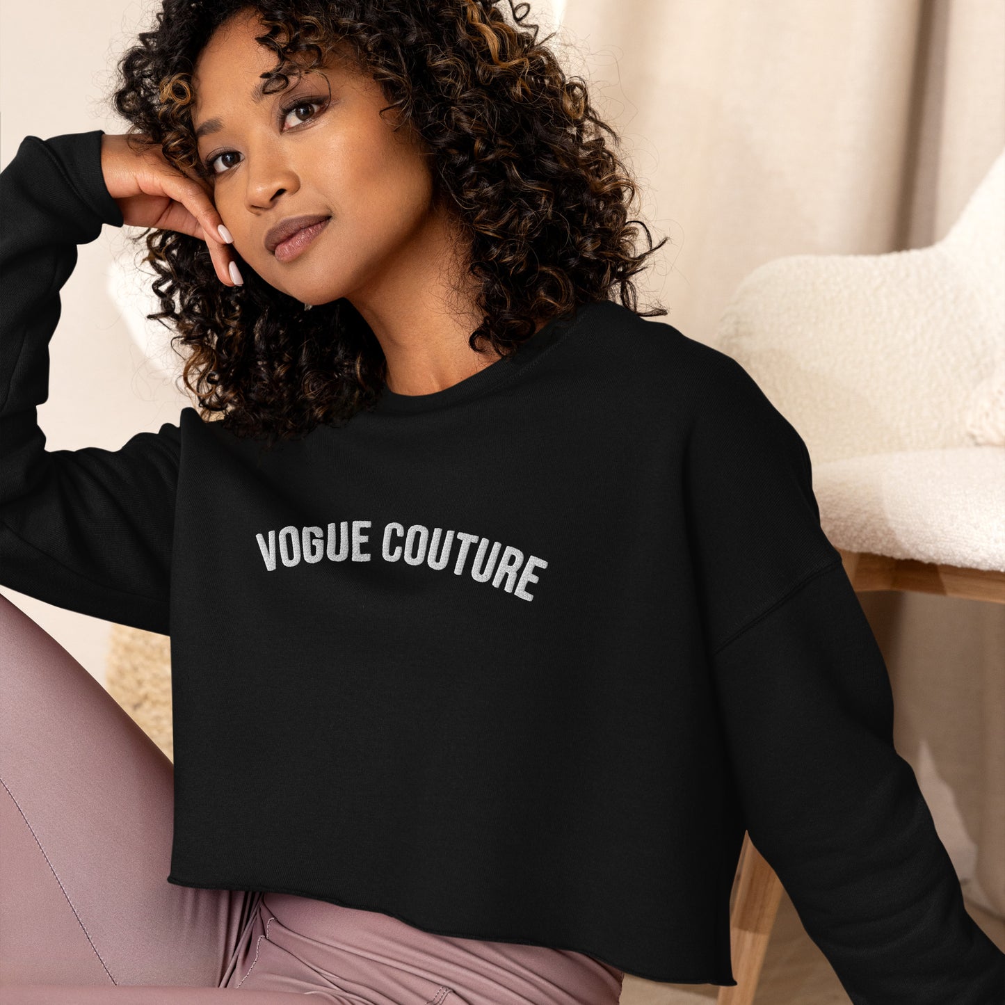 V. Couture Fleece Crop Sweatshirt