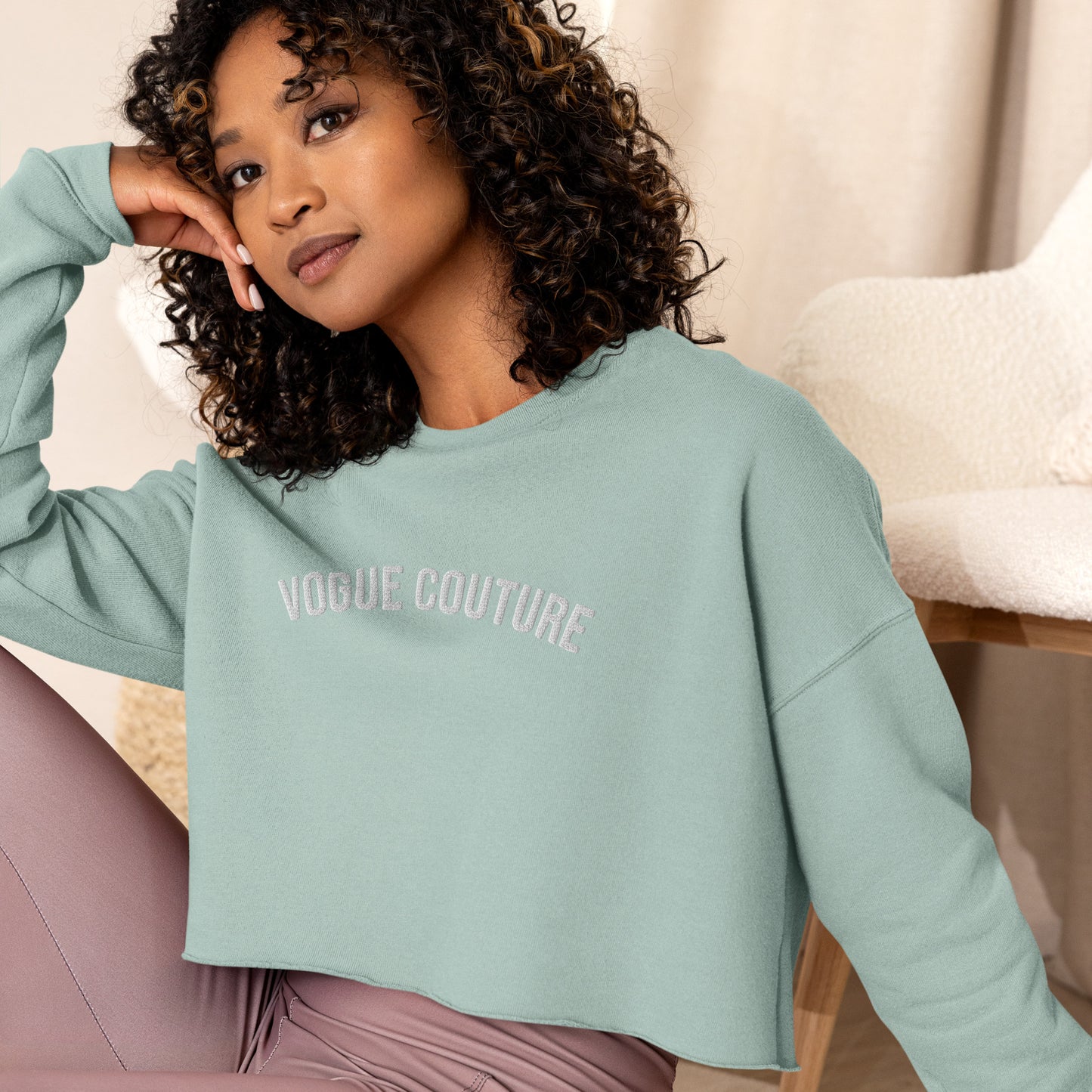 V. Couture Fleece Crop Sweatshirt