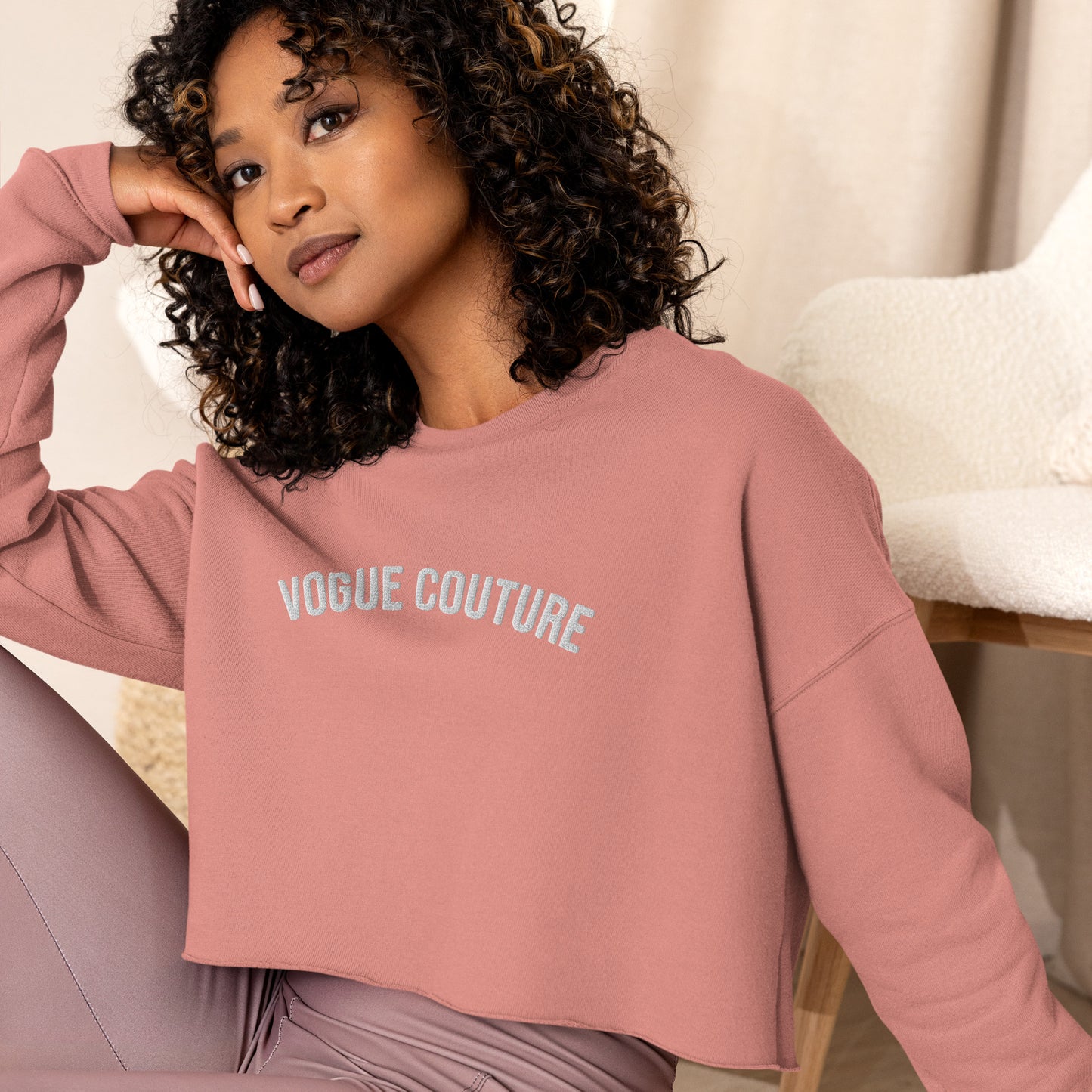 V. Couture Fleece Crop Sweatshirt