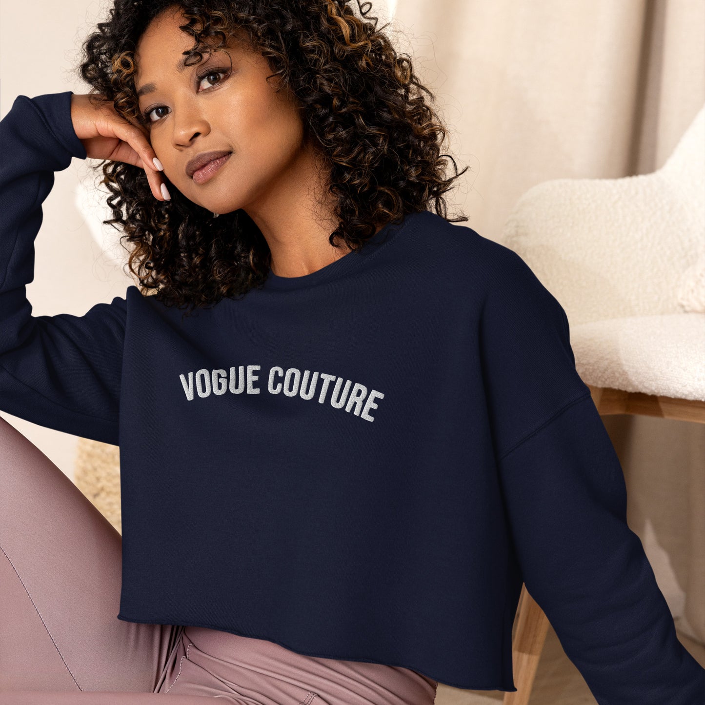V. Couture Fleece Crop Sweatshirt